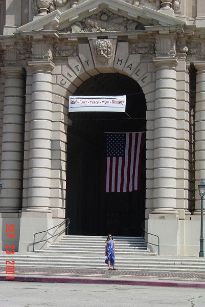 Kayte in front of city hall.JPG